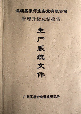 深圳市嘉豪何室实业有(yǒu)限公司管理(lǐ)升级总结报告