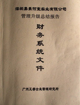 深圳市嘉豪何室实业有(yǒu)限公司管理(lǐ)升级总结报告