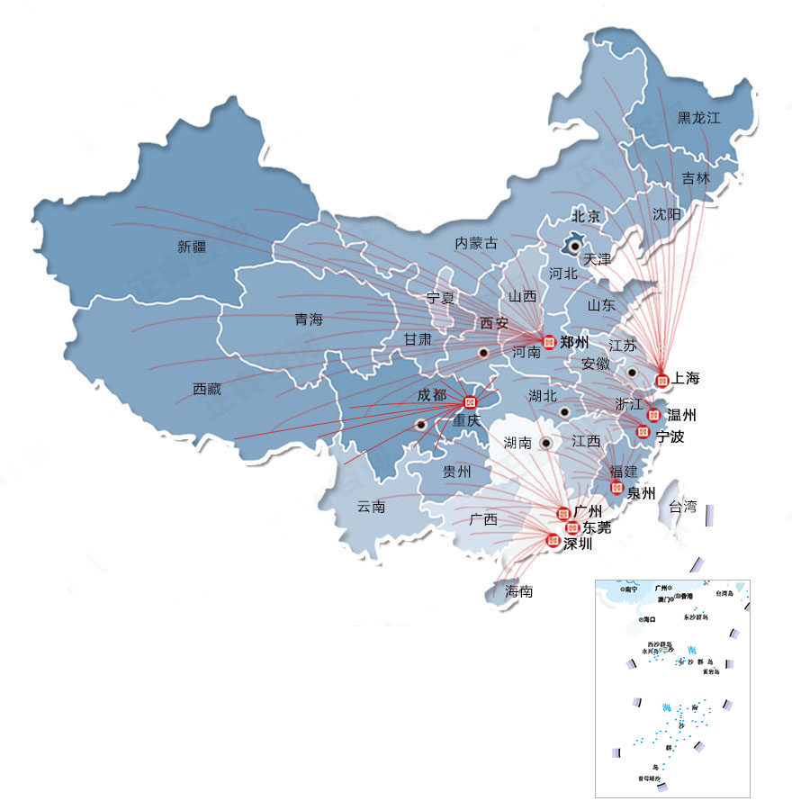 正睿咨询集团地图分(fēn)布